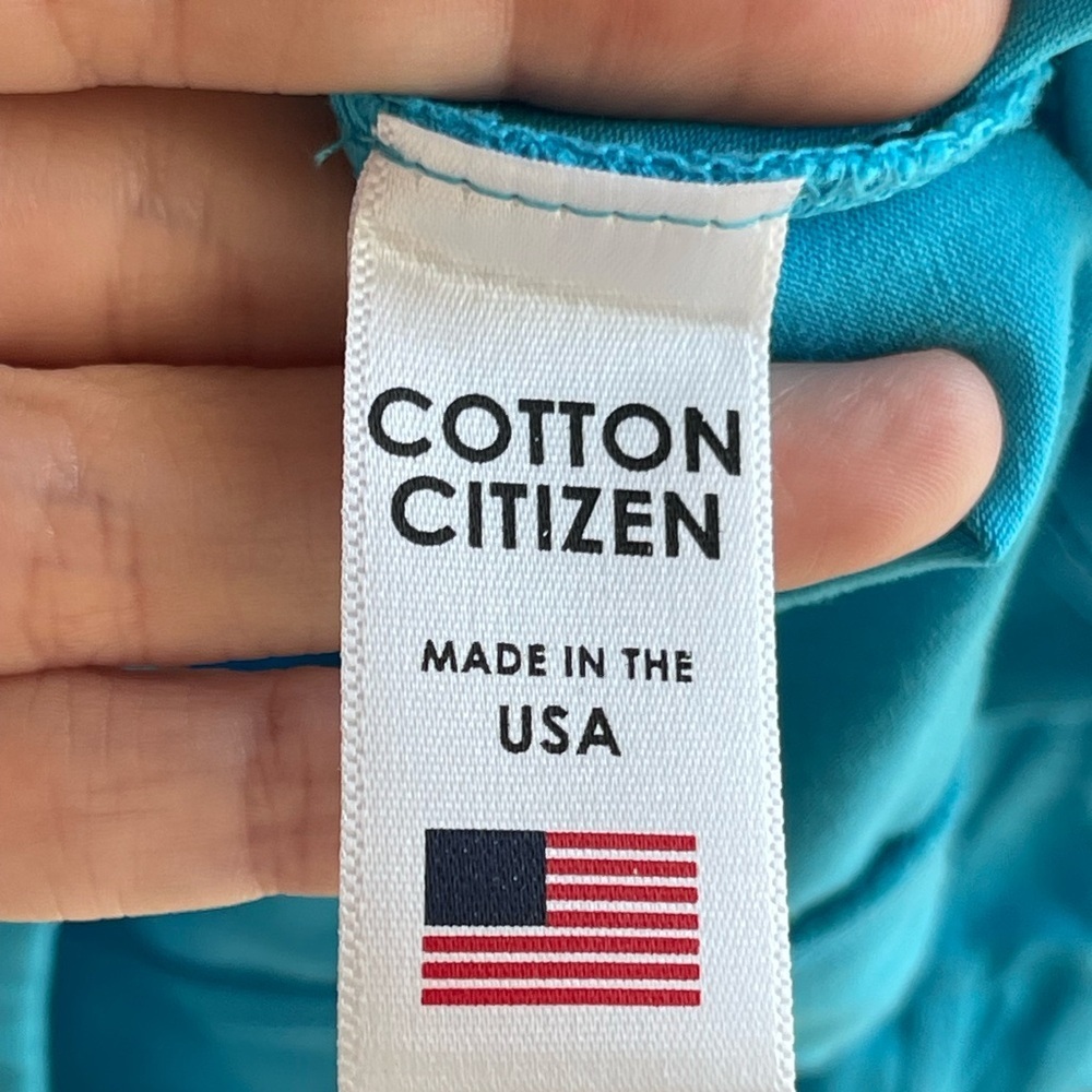 NWT COTTON CITIZEN Turquoise Lapis Blue Brisbane Tank Bodysuit 100% Cotton - Picture 3 of 10